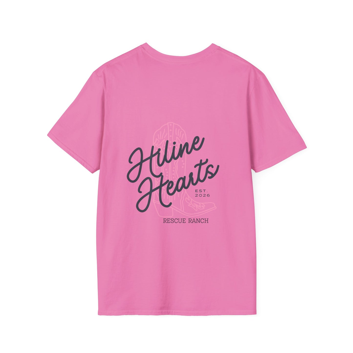 Hiline Hearts Boot Logo - Minimal Casual T-Shirt (light colors)