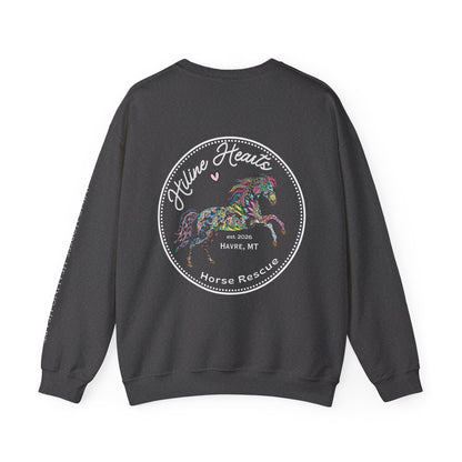 Colorful Horse Crewneck Sweatshirt (white)