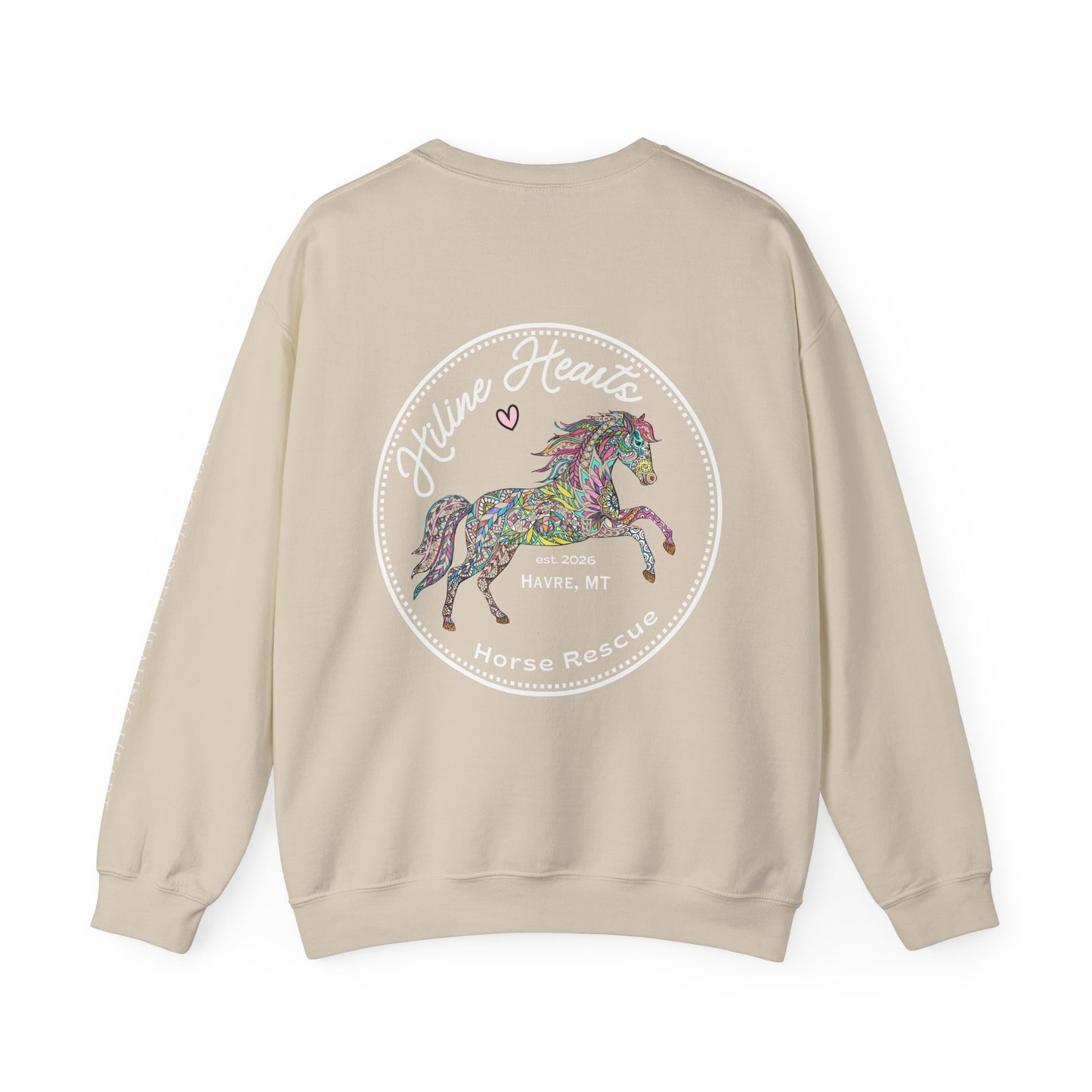 Colorful Horse Crewneck Sweatshirt (white)