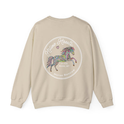 Colorful Horse Crewneck Sweatshirt (white)