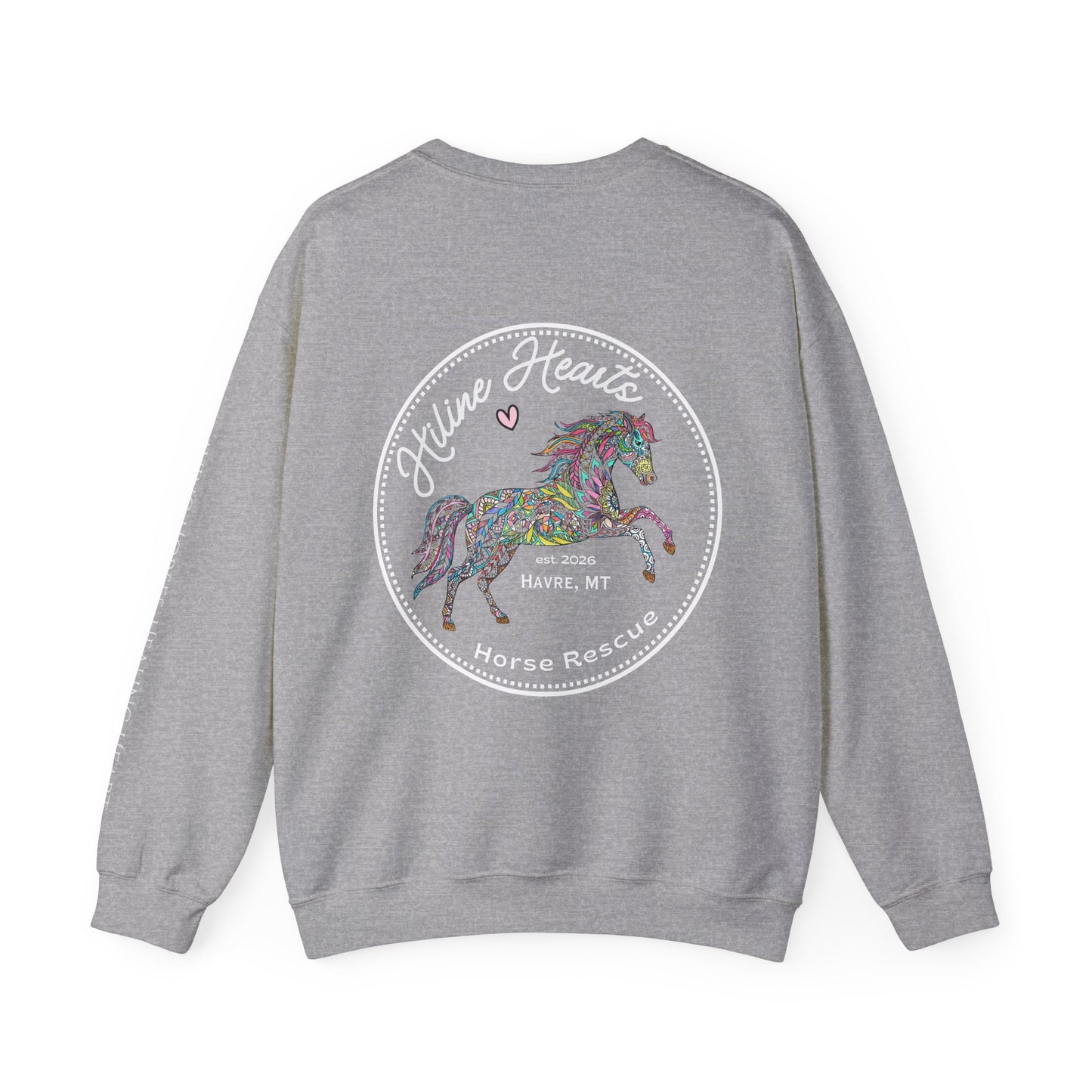 Colorful Horse Crewneck Sweatshirt (white)