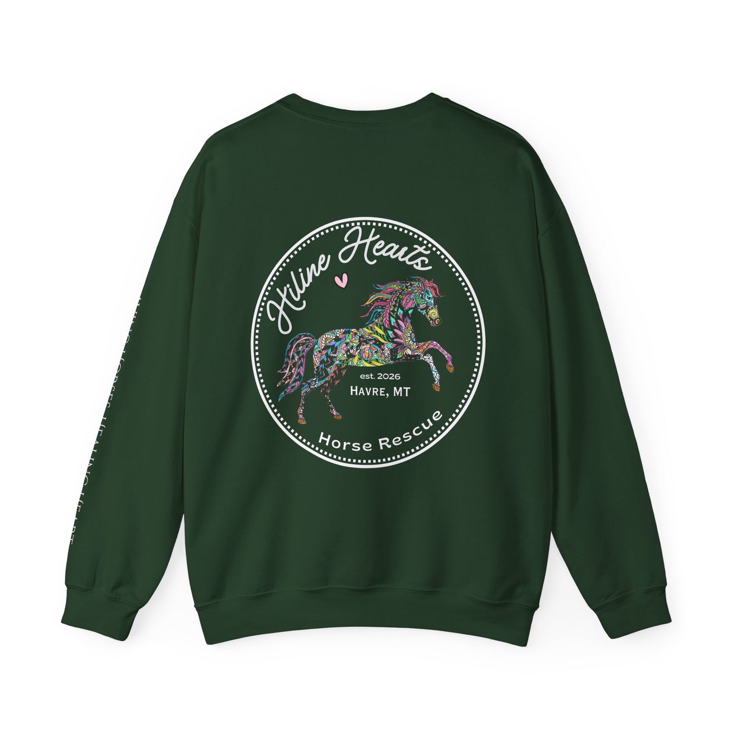 Colorful Horse Crewneck Sweatshirt (white)