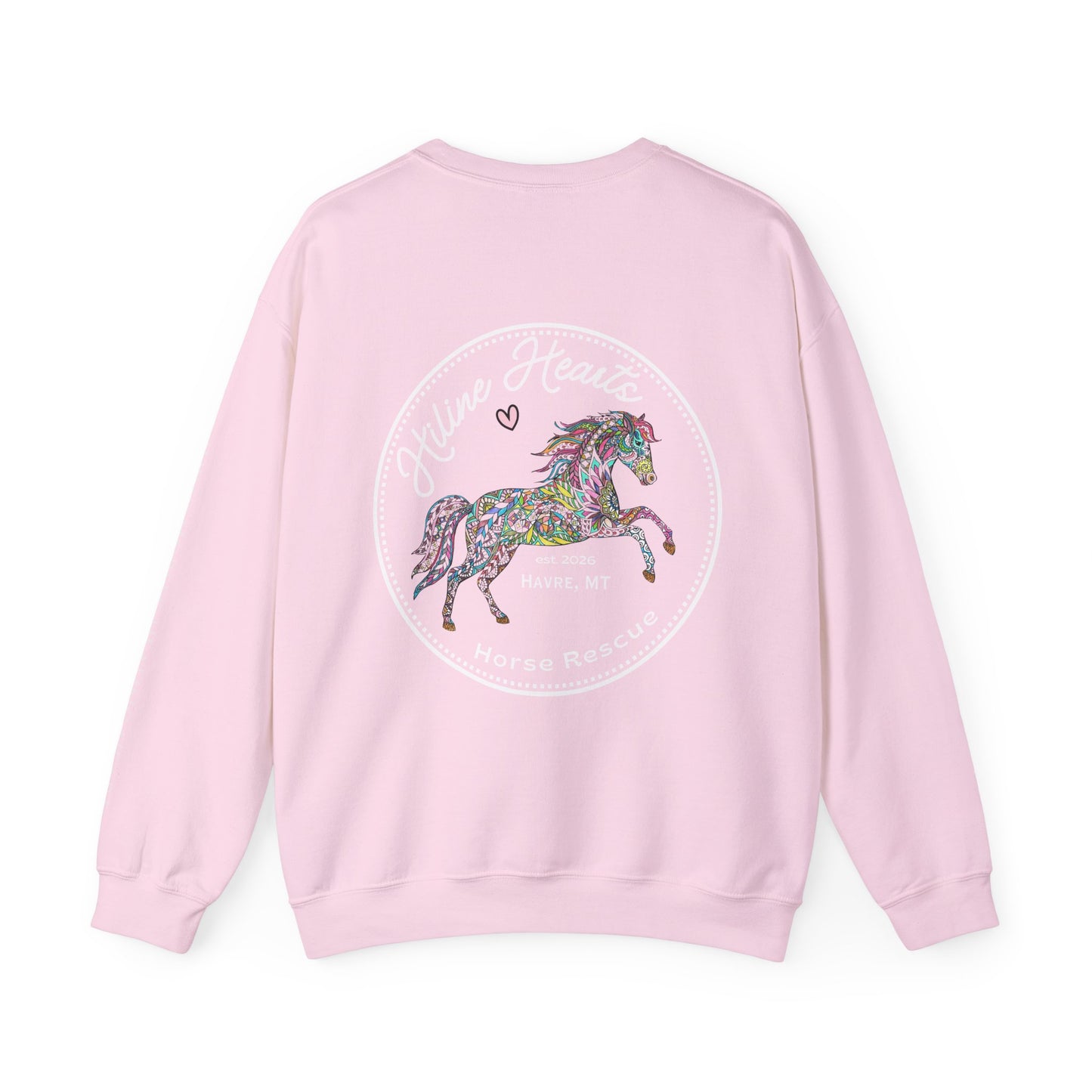 Colorful Horse Crewneck Sweatshirt (white)