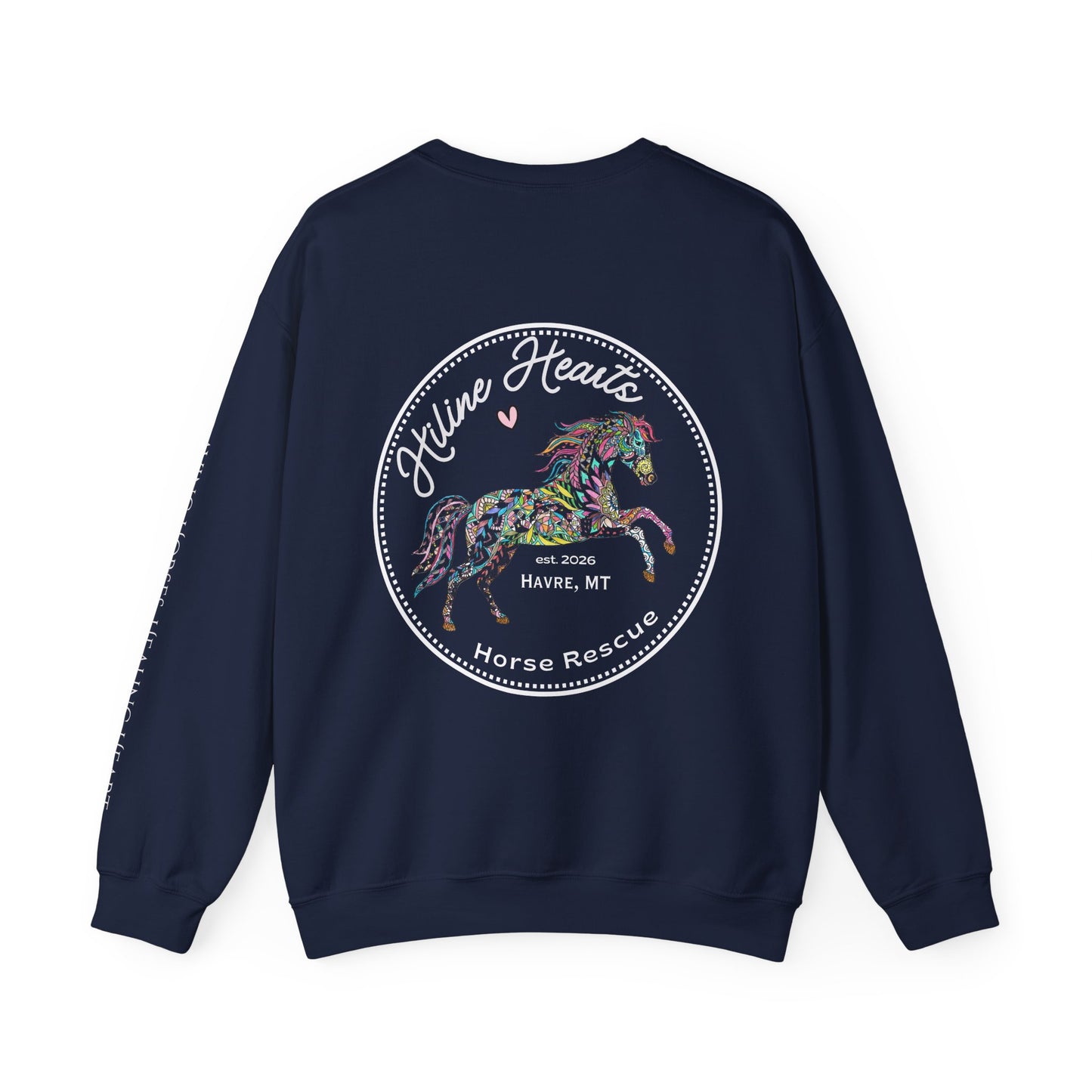 Colorful Horse Crewneck Sweatshirt (white)