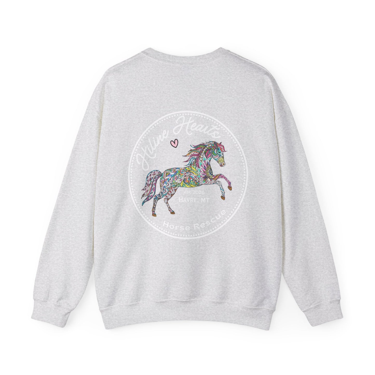 Colorful Horse Crewneck Sweatshirt (white)