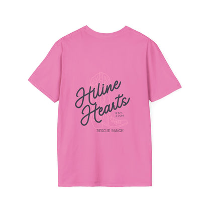 Hiline Hearts Boot Logo - Minimal Casual T-Shirt (light colors)