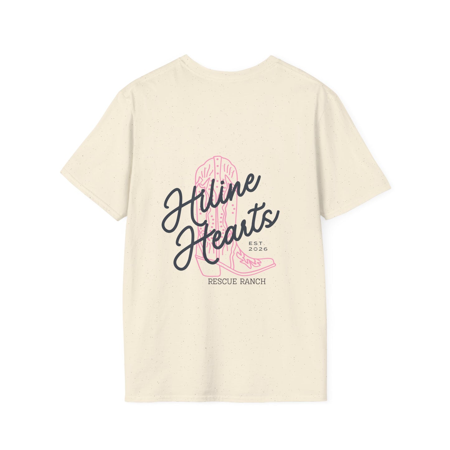 Hiline Hearts Boot Logo - Minimal Casual T-Shirt (light colors)