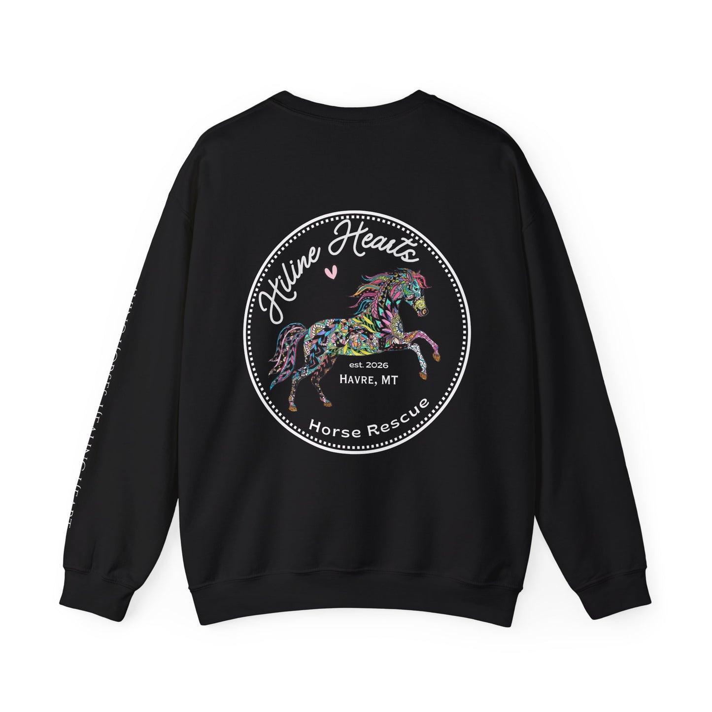Colorful Horse Crewneck Sweatshirt (white)