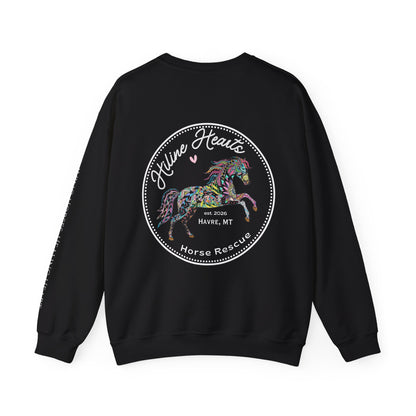 Colorful Horse Crewneck Sweatshirt (white)